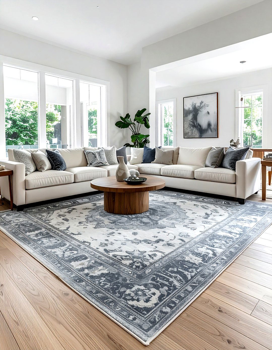 Gray Area Rug Living Room - 30 living room transitional furniture ideas