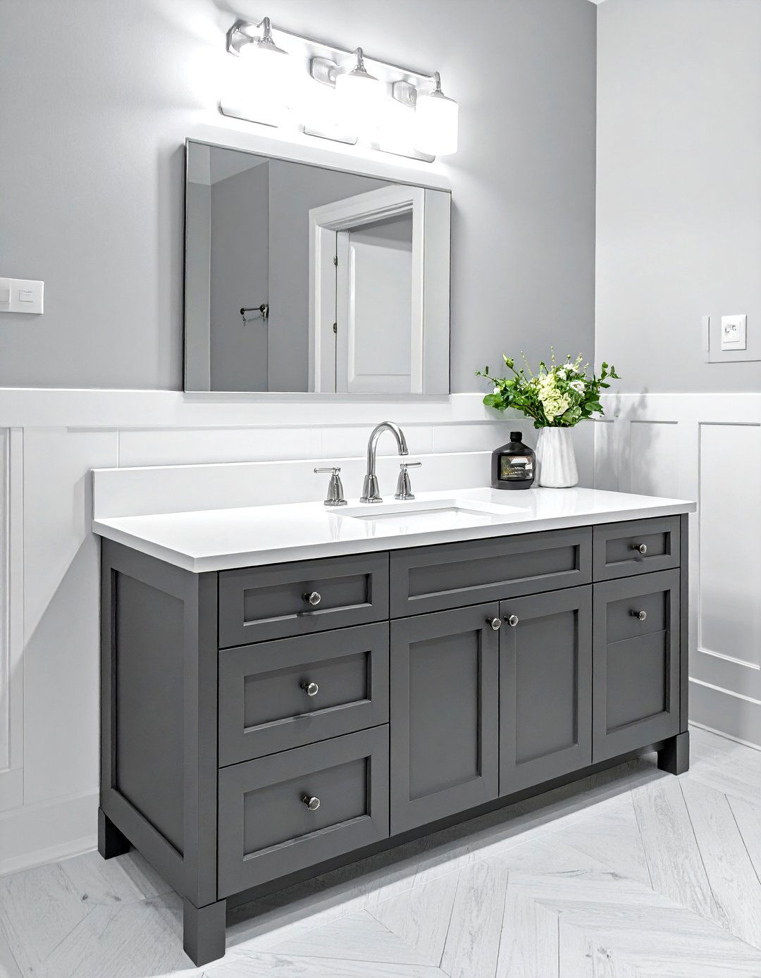 Gray Bathroom Vanity - 30 bathroom vanity ideas