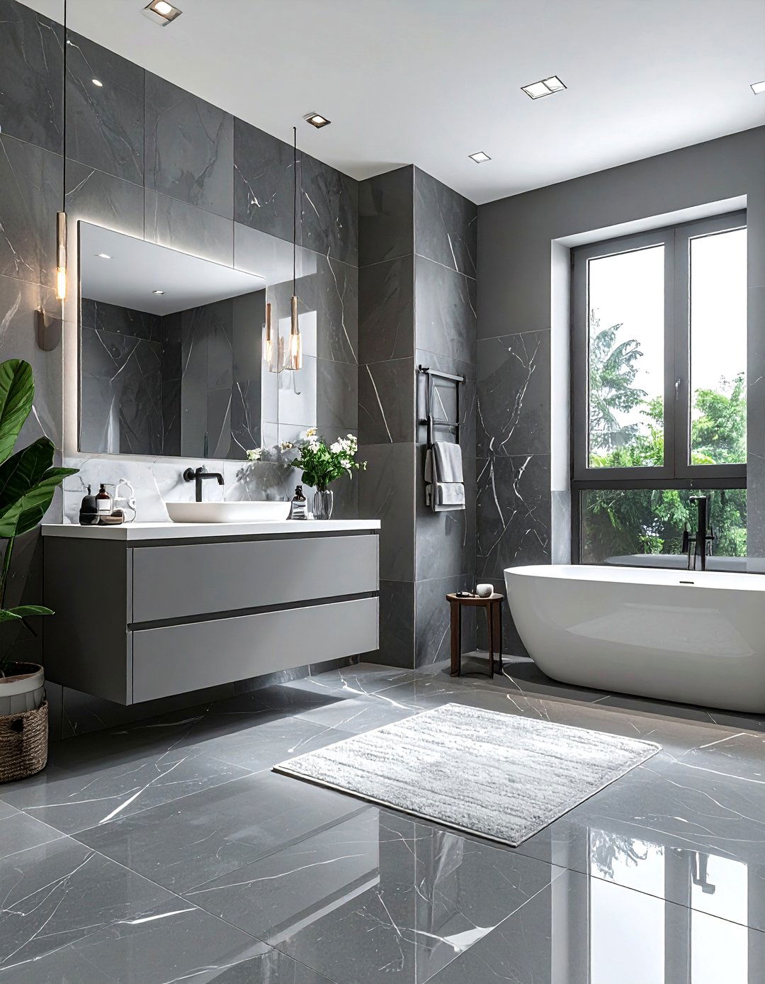 Gray Bathroom - 30 Property Brothers bathroom ideas