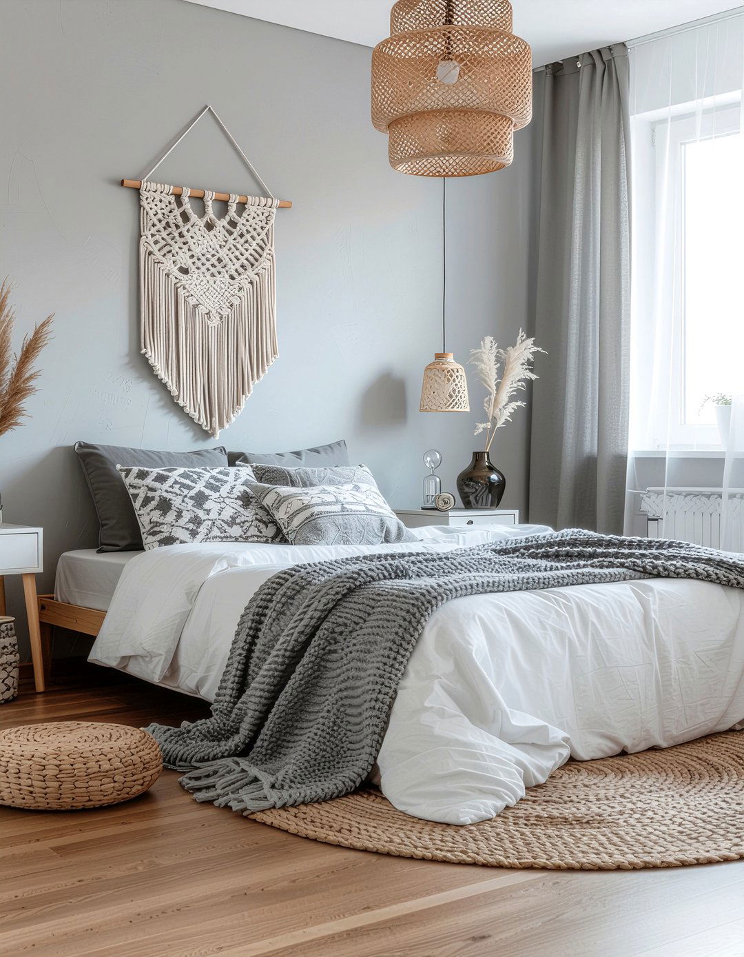 Gray Boho Bedroom - 30 cool gray bedroom ideas