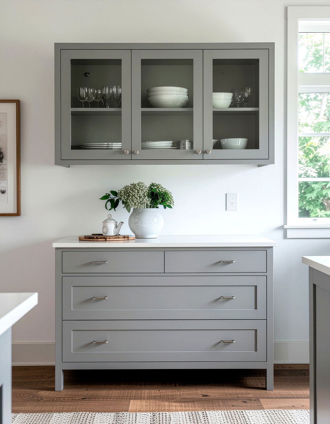 Gray Buffet With Drawers - 30 kitchen buffet ideas