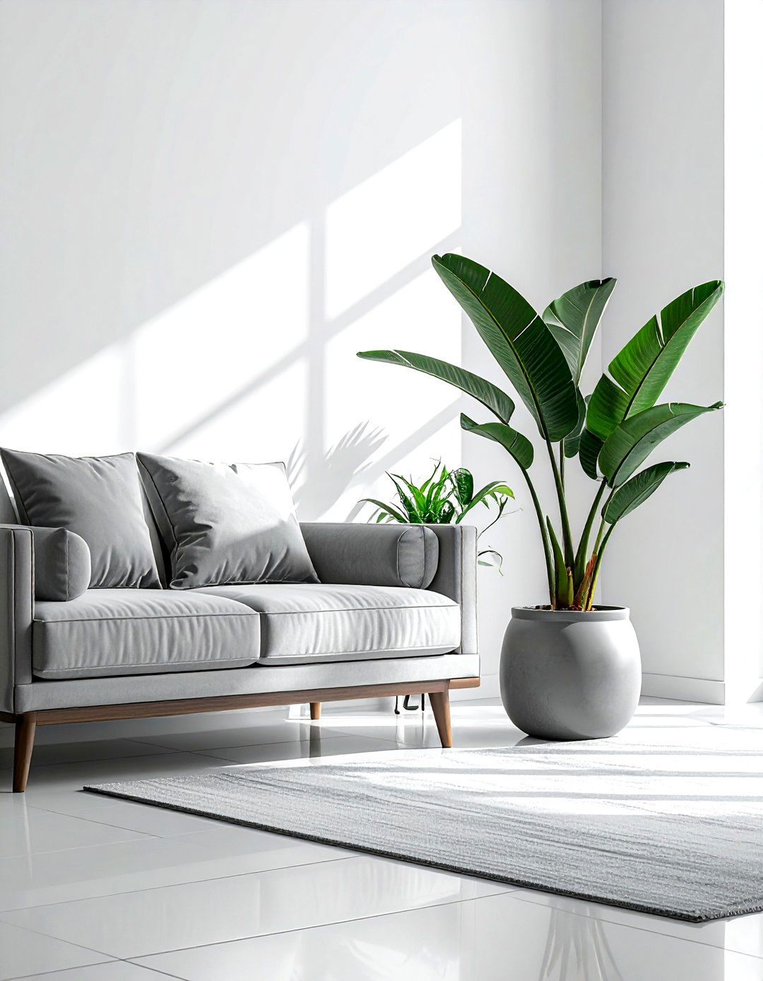 Gray Ceramic Planter - 30 gray living room accessories ideas