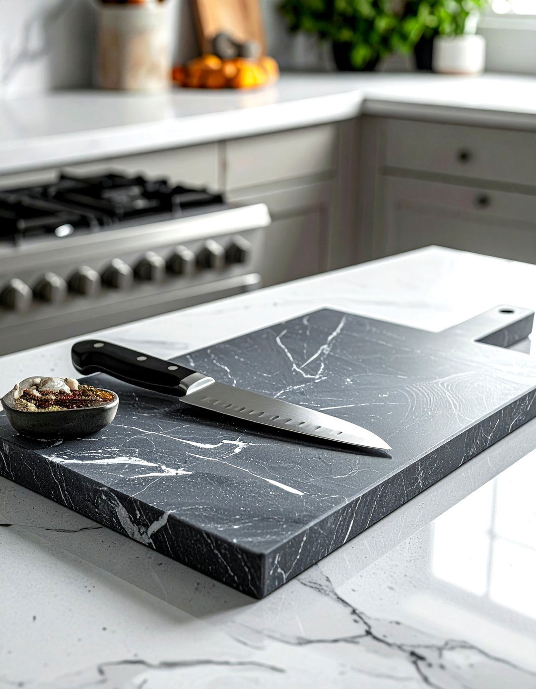 Gray Cutting Board - 30 gray kitchen accessories ideas