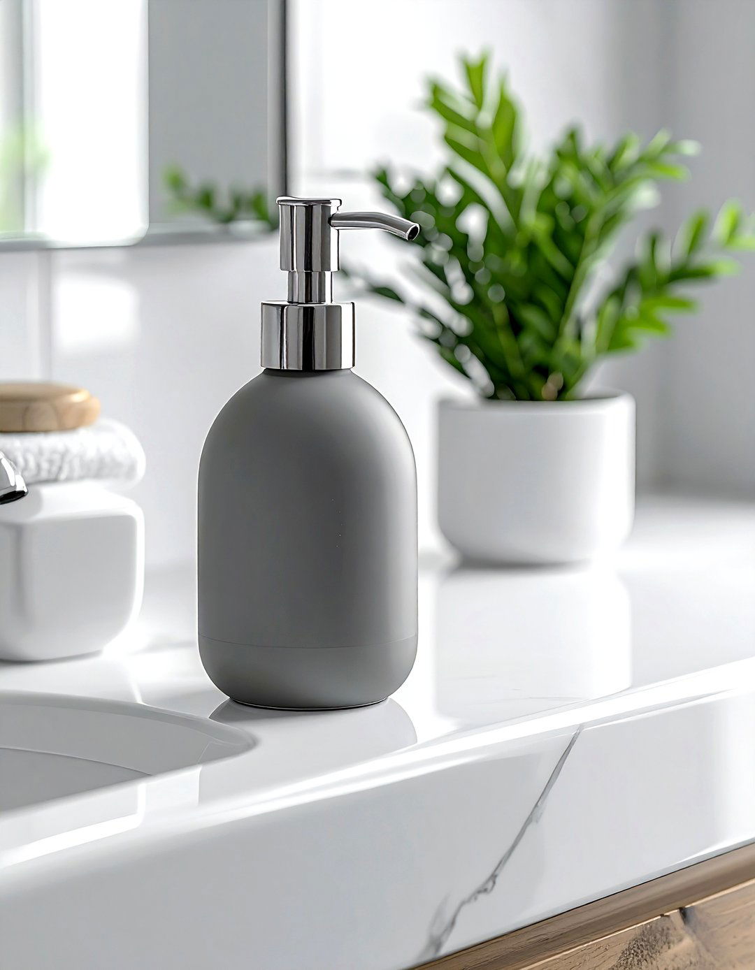 Gray Dish Soap Dispenser - 30 gray kitchen accessories ideas