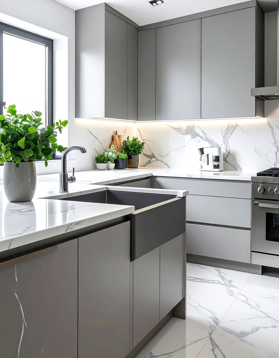 Gray Drop In Sink - 30 drop-in sink kitchen ideas