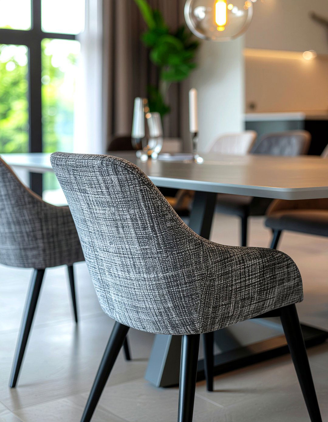 Gray Fabric Dining Chairs - 30 neutral dining chair ideas