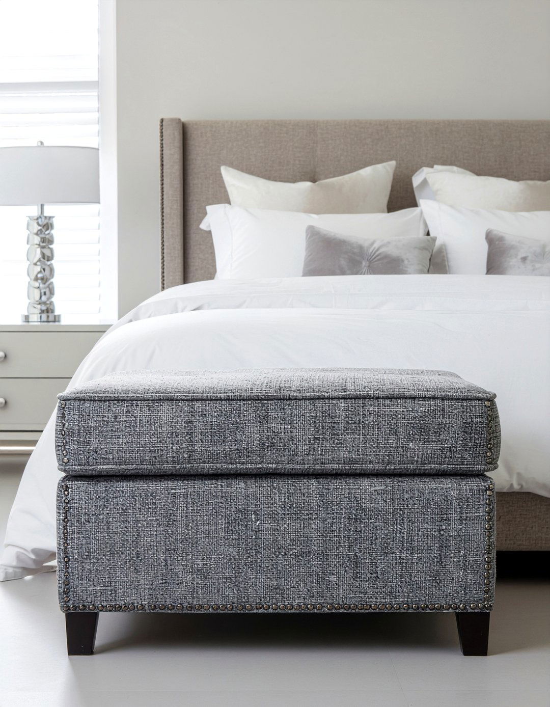 Gray Fabric Trunk - 30 bedroom storage trunks