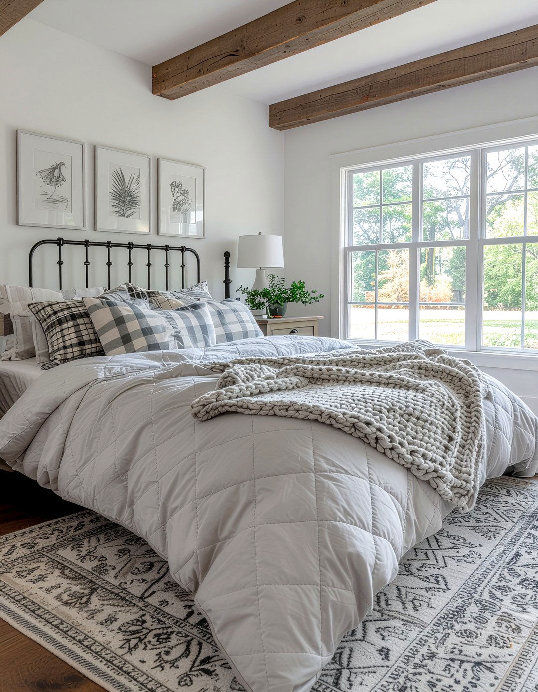 Gray Farmhouse Bedding - 30 bedroom gray bedding ideas