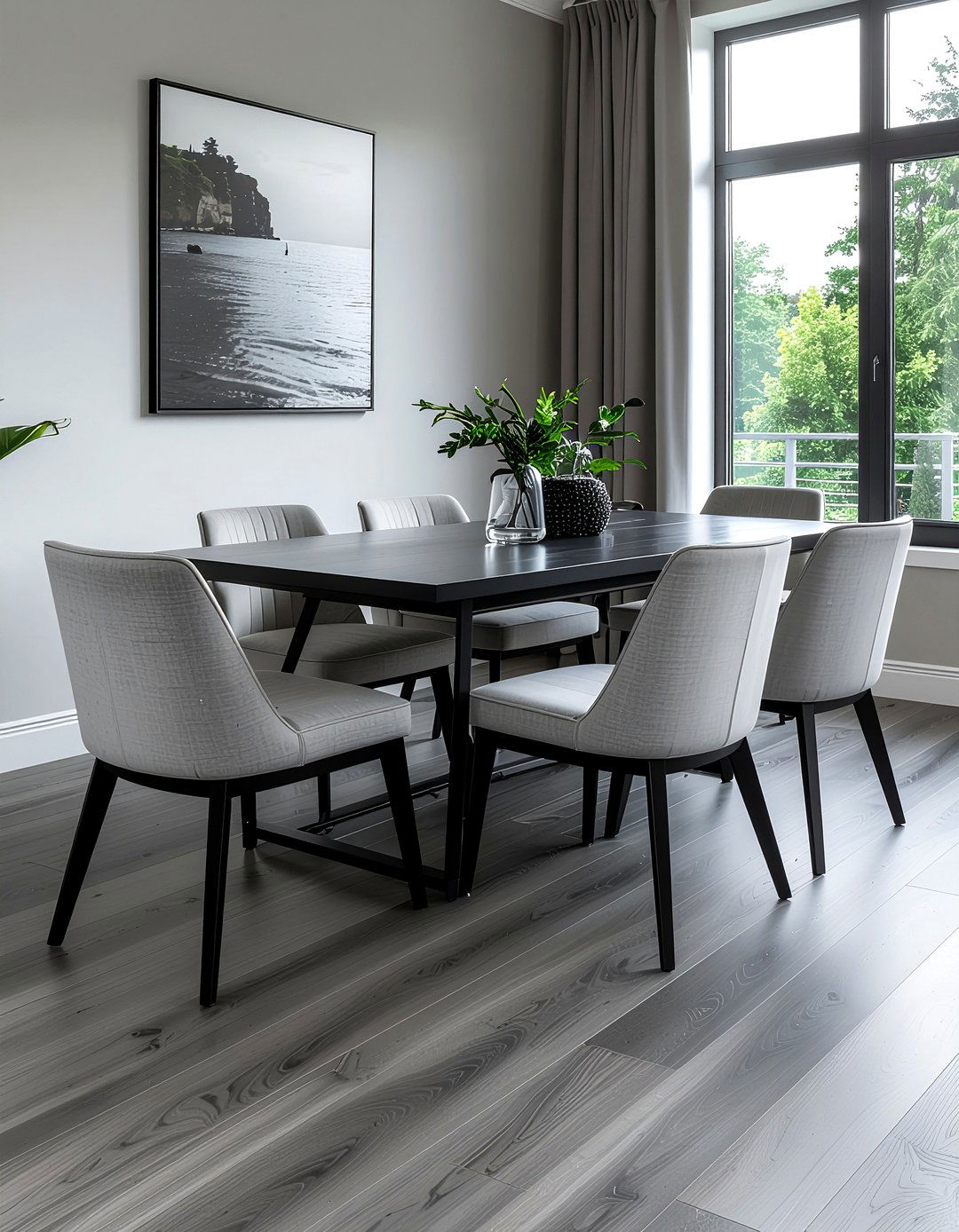 Gray Hardwood Dining Room - 30 dining room hardwood floor ideas