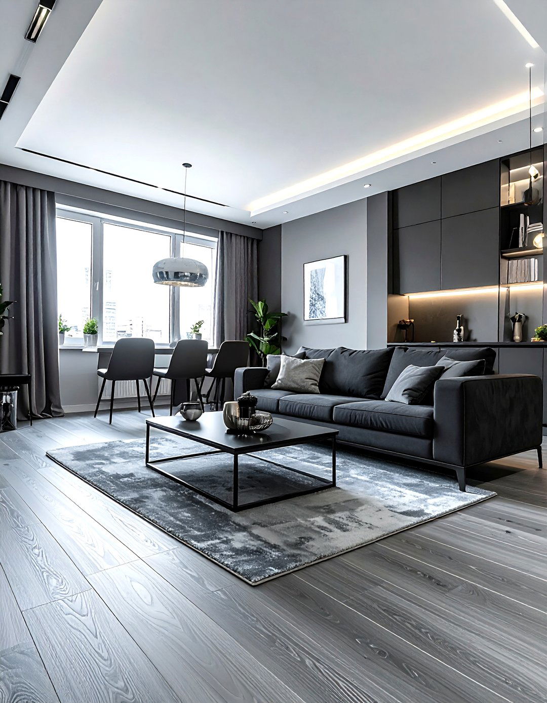 Gray Hardwood Floor - 30 living room hardwood floors