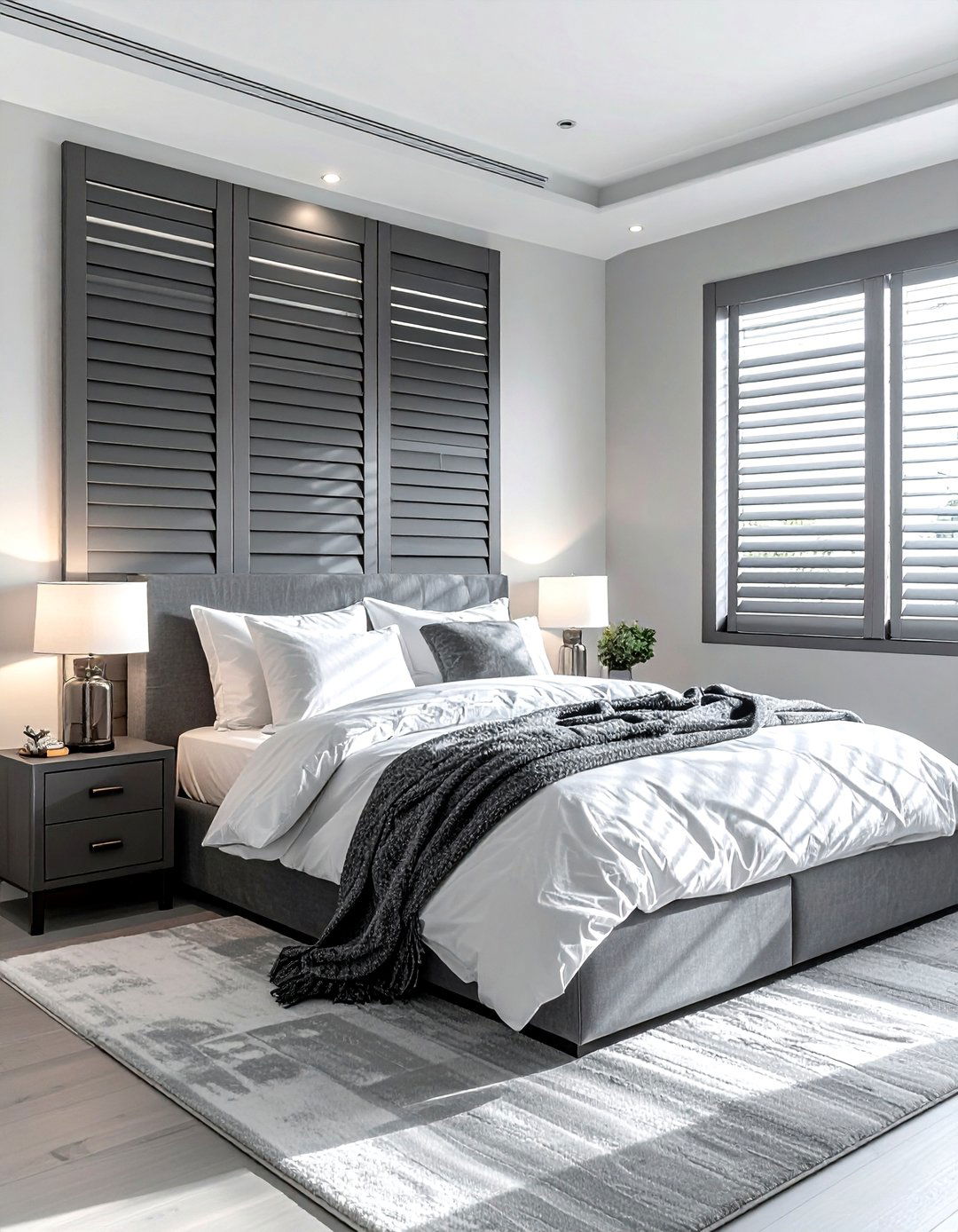 Gray Interior Shutters - 30 shutter ideas