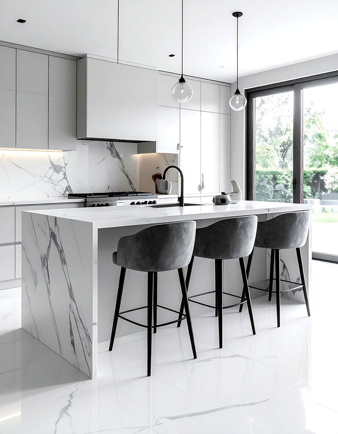 Gray Kitchen Bar Stools - 30 gray kitchen furniture ideas