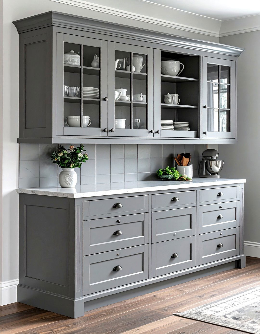 Gray Kitchen Hutch Cabinet - 30 gray kitchen furniture ideas