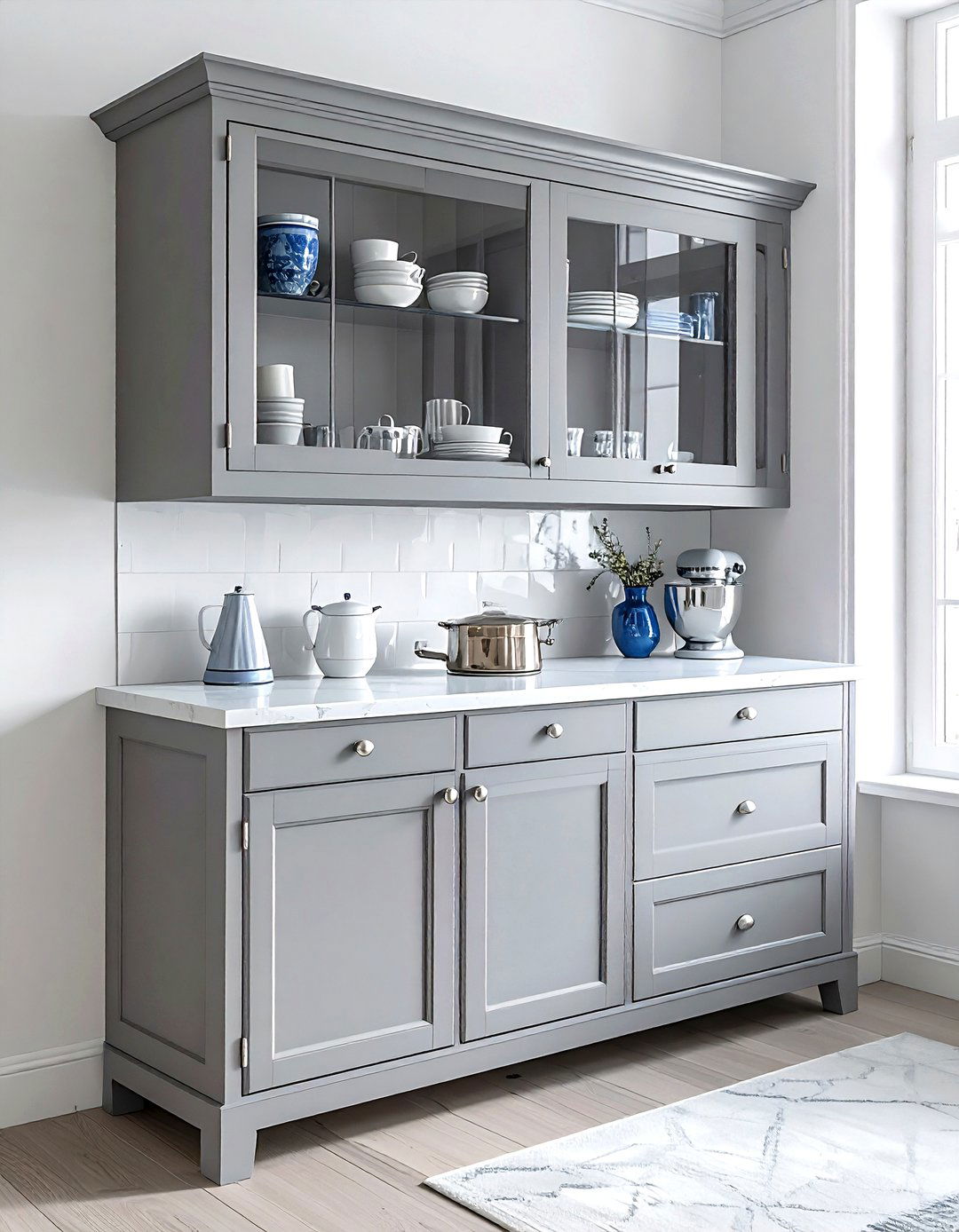 Gray Kitchen Hutch - 30 kitchen hutch ideas