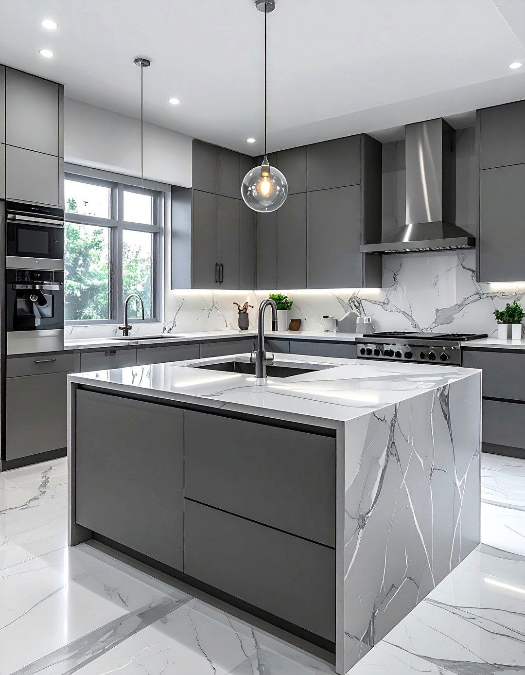 Gray Kitchen With Quartz Countertops - 30 gray kitchen design ideas