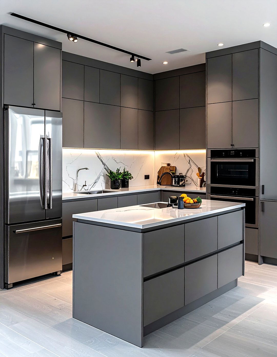 Gray Kitchen With Stainless Steel Appliances - 30 gray kitchen design ideas