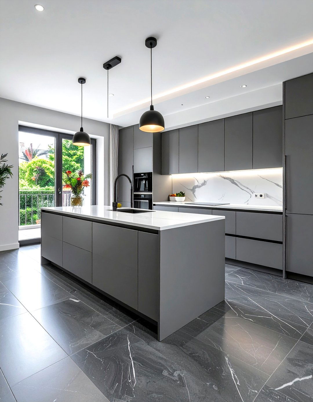 Gray Linoleum Kitchen - 30 linoleum floor kitchen ideas