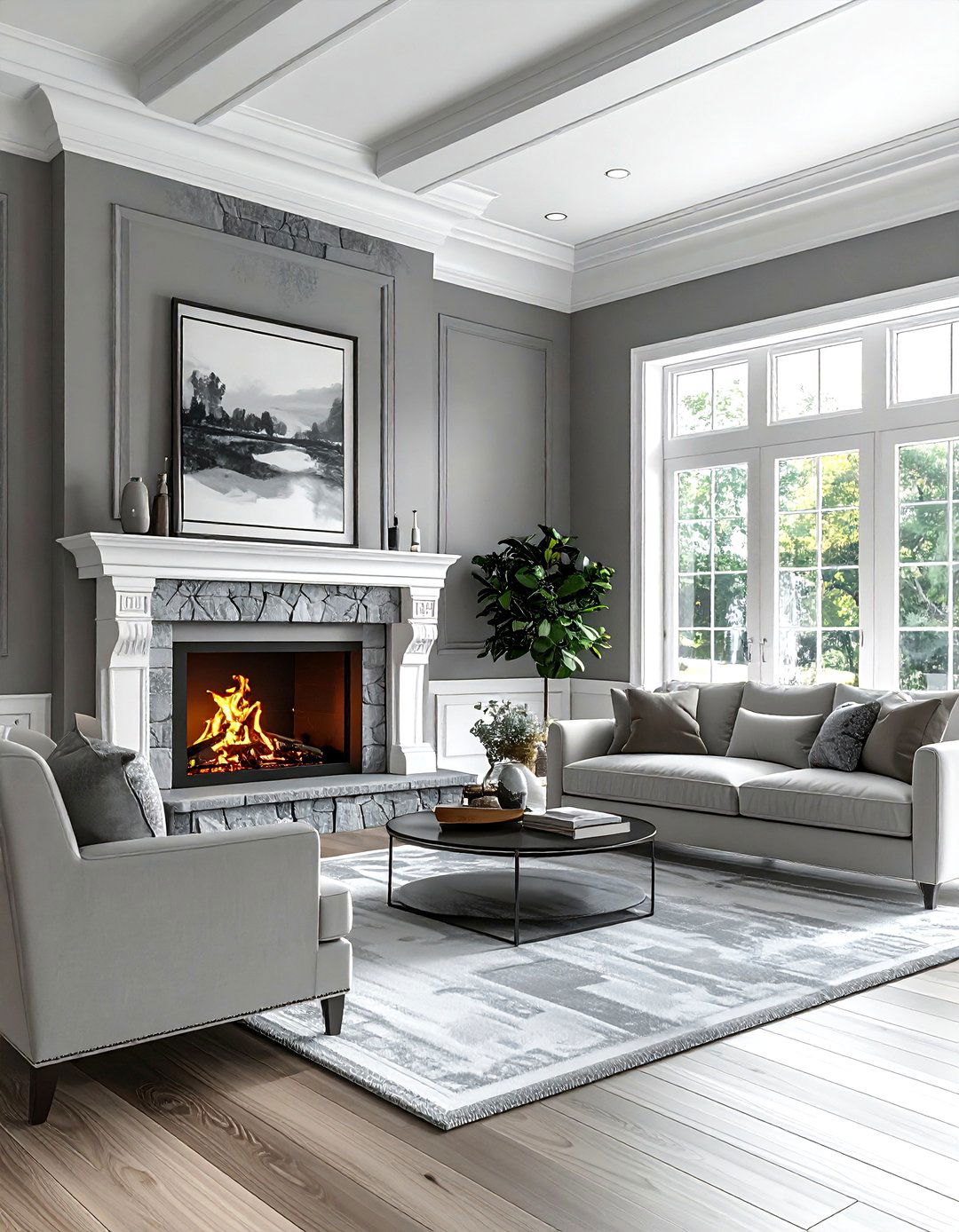 Gray Living Room With Fireplace - 30 gray living room ideas
