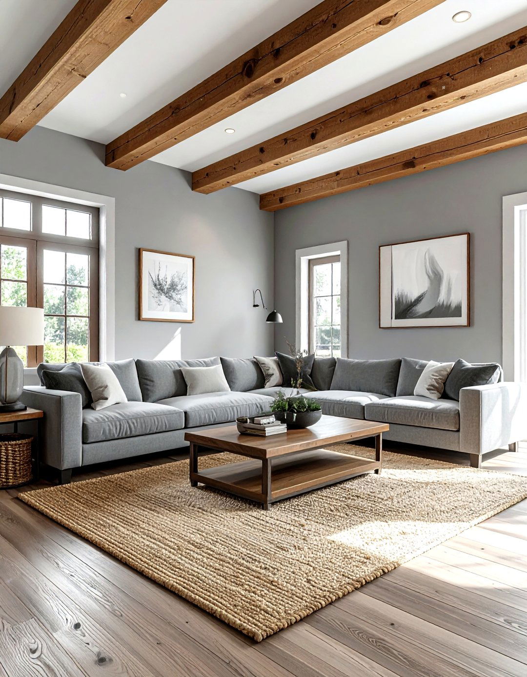Gray Living Room With Wood Accents - 30 gray living room ideas