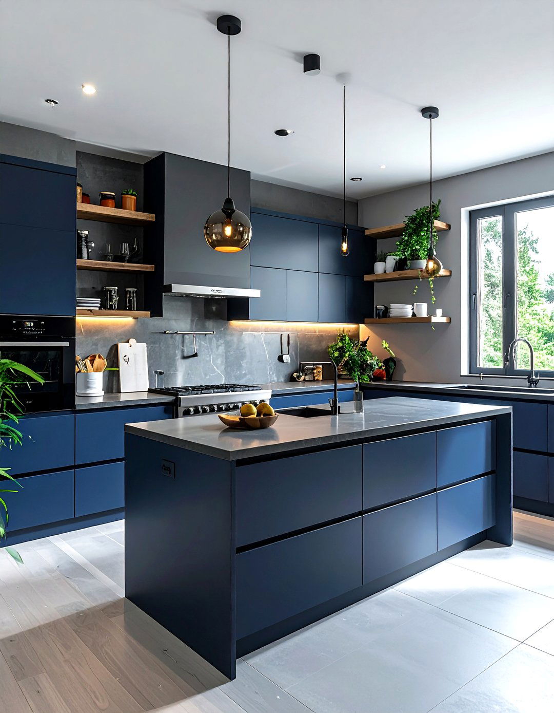 Gray Matte Kitchen - 30 solid surface countertop kitchen ideas