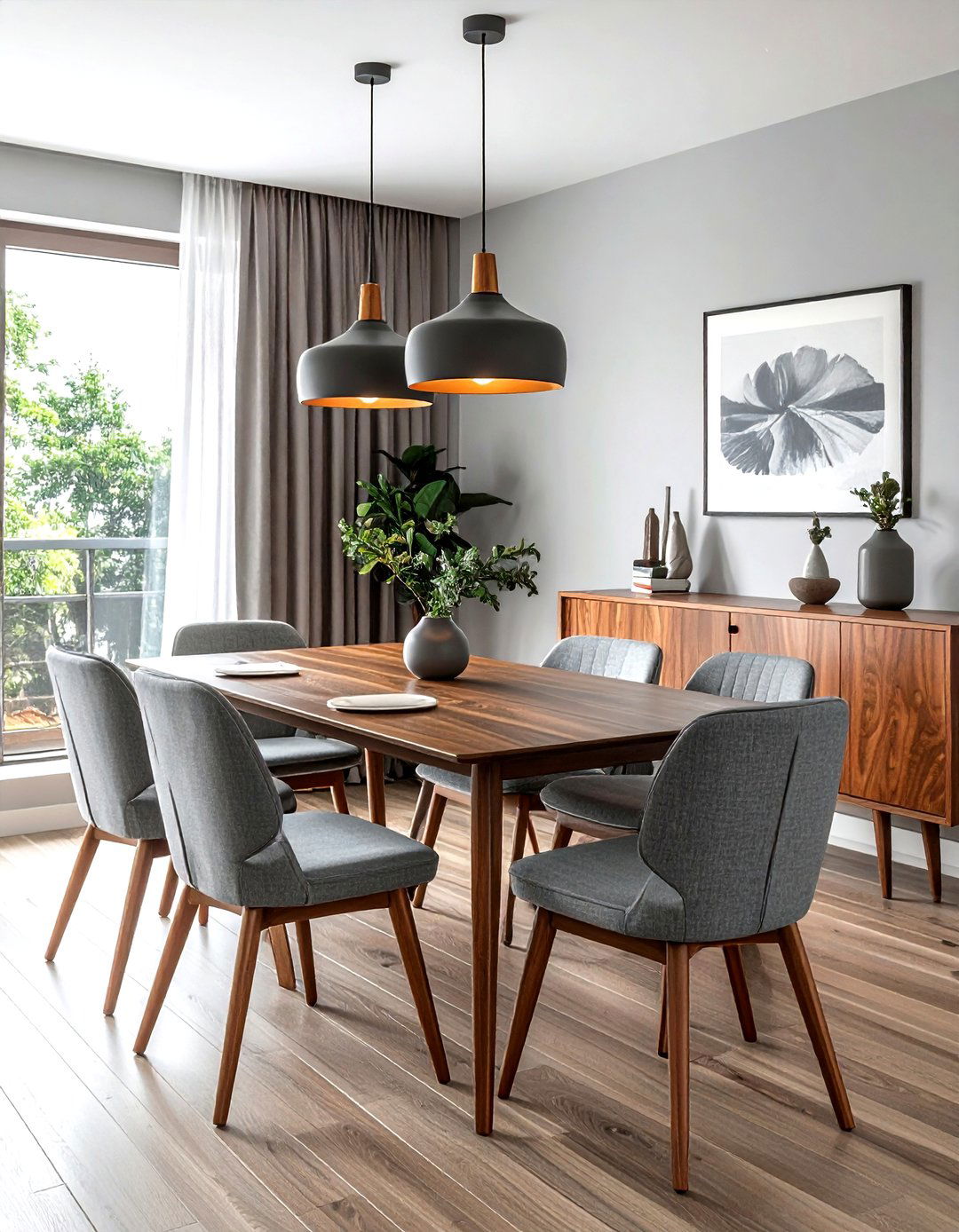 Gray Mid Century Set - 30 gray dining room furniture ideas