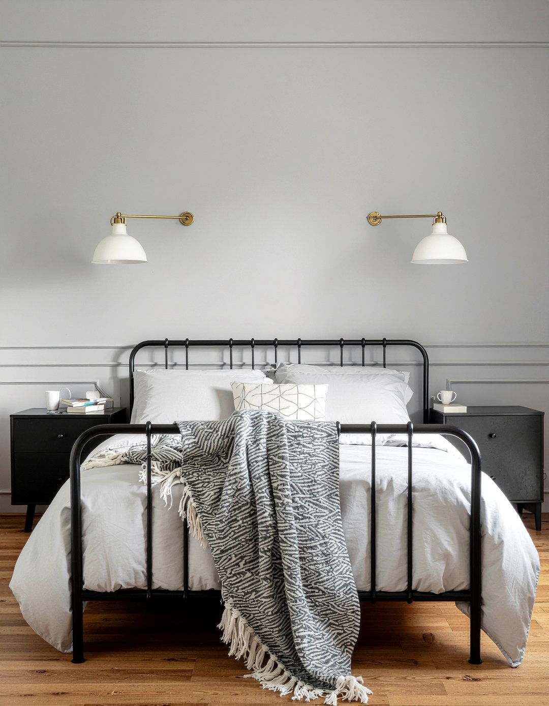 Gray Paneled Walls - 30 cool gray bedroom ideas