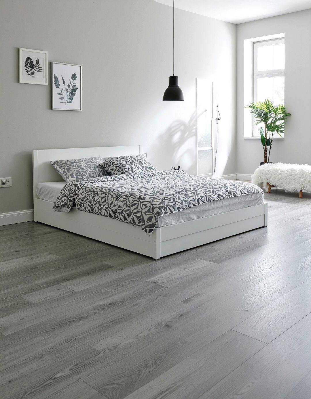 Gray Plank Tile - 30 bedroom tile designs