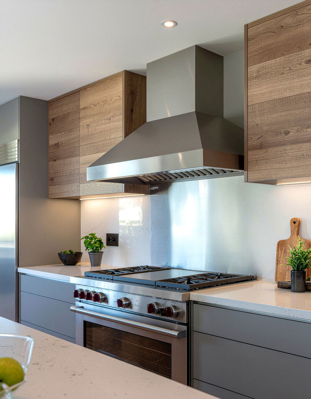 Gray Plaster Hood - 30 plaster hood kitchen ideas