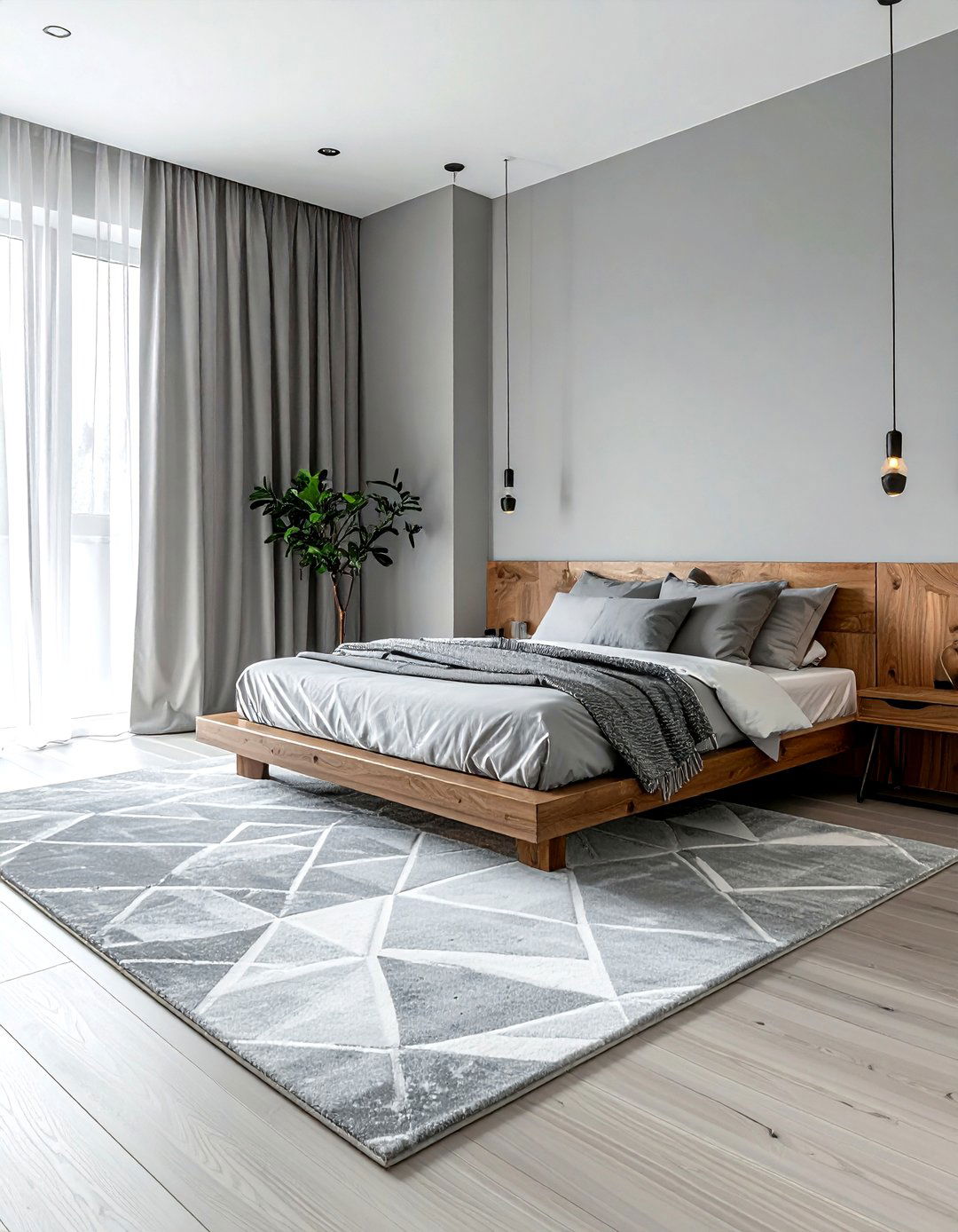 Gray Scandinavian Bedroom With Area Rug - 30 scandinavian gray bedroom ideas