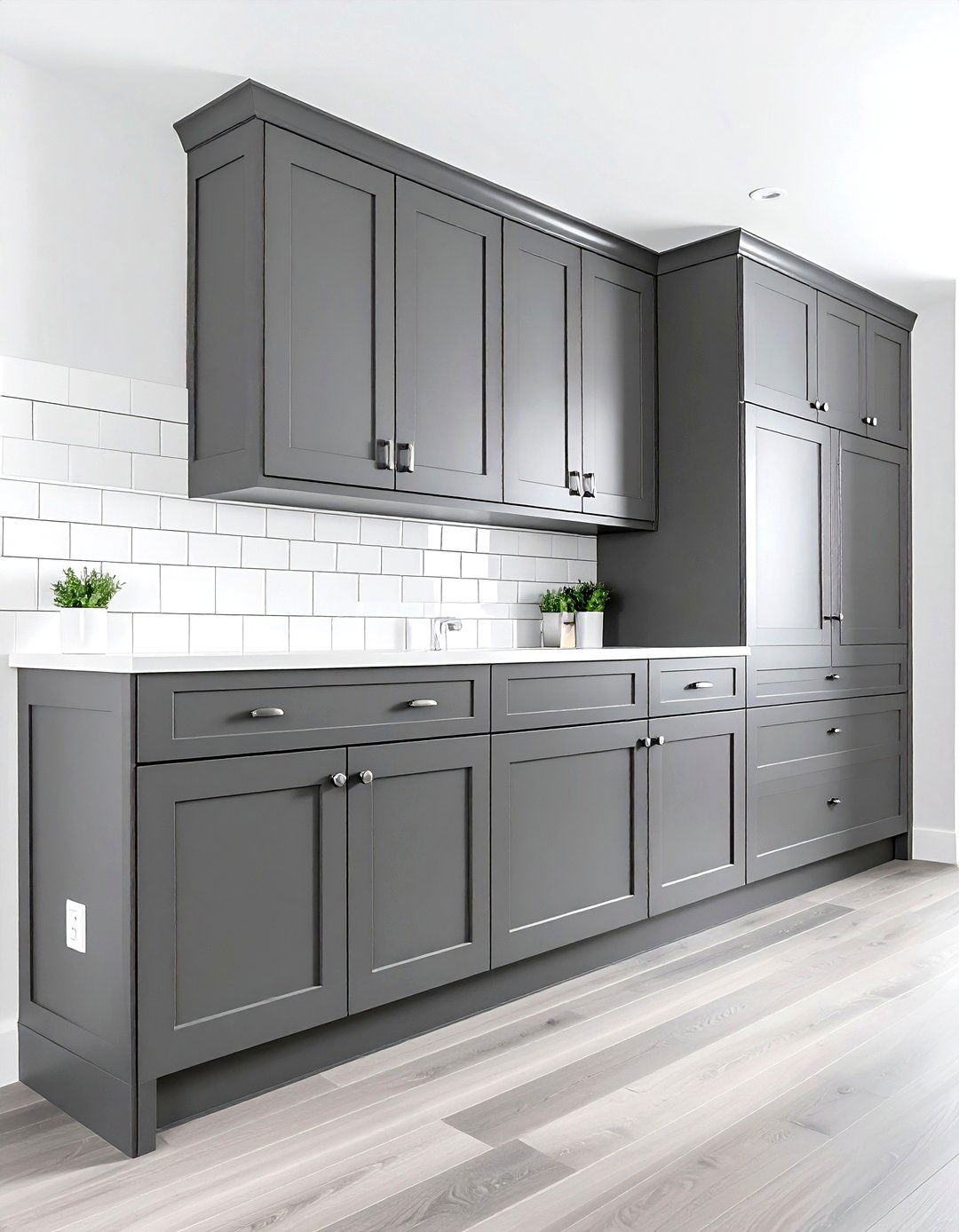 Gray Shaker Style Cabinet - 30 gray bathroom furniture ideas