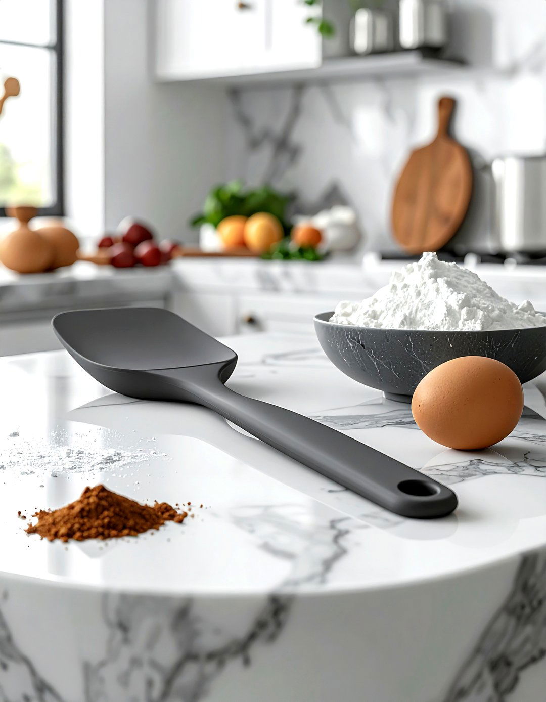 Gray Silicone Spatula - 30 gray kitchen accessories ideas