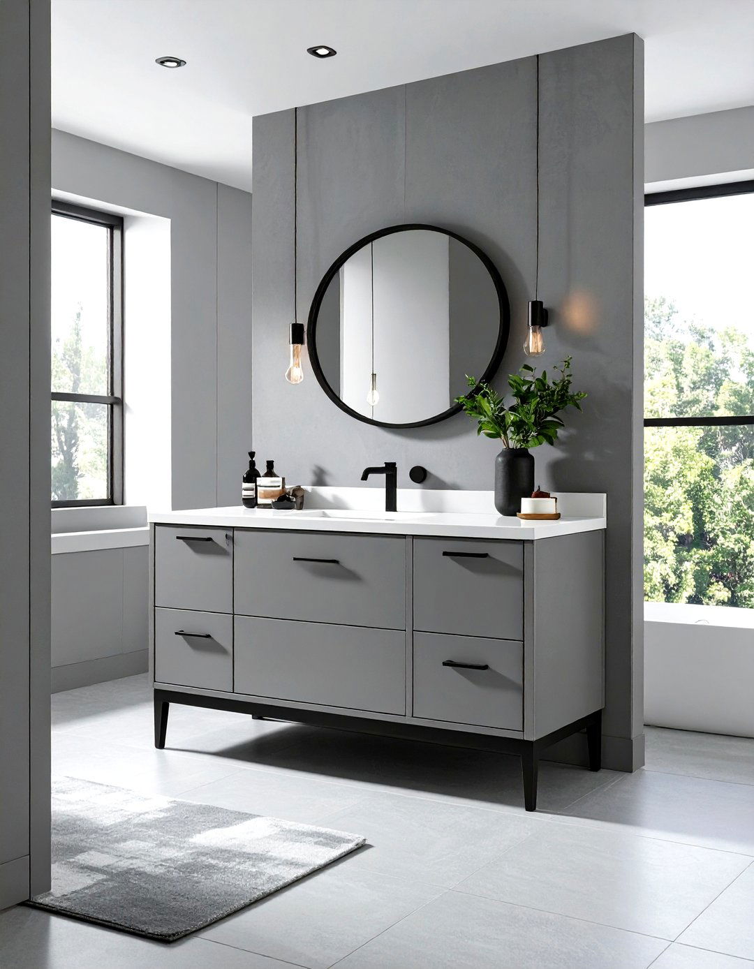 Gray Small Vanity - 30 small bathroom vanity ideas