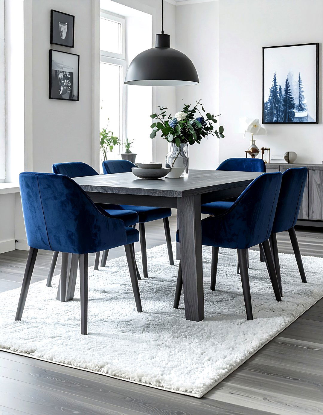 Gray Stained Wood Table - 30 wood dining table ideas