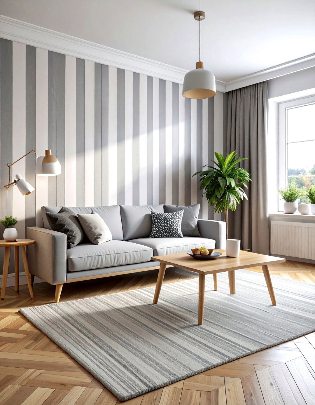 Gray Striped Wallpaper - 30 striped wallpaper ideas