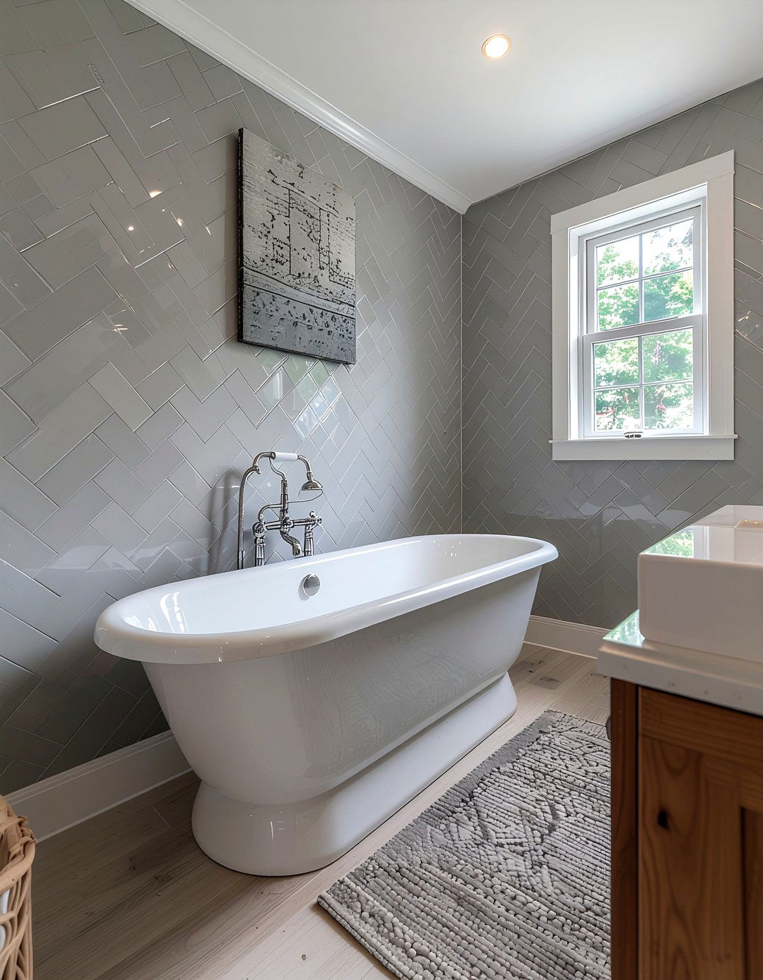 Gray Subway Tile Bathroom - 30 cool gray bathroom ideas