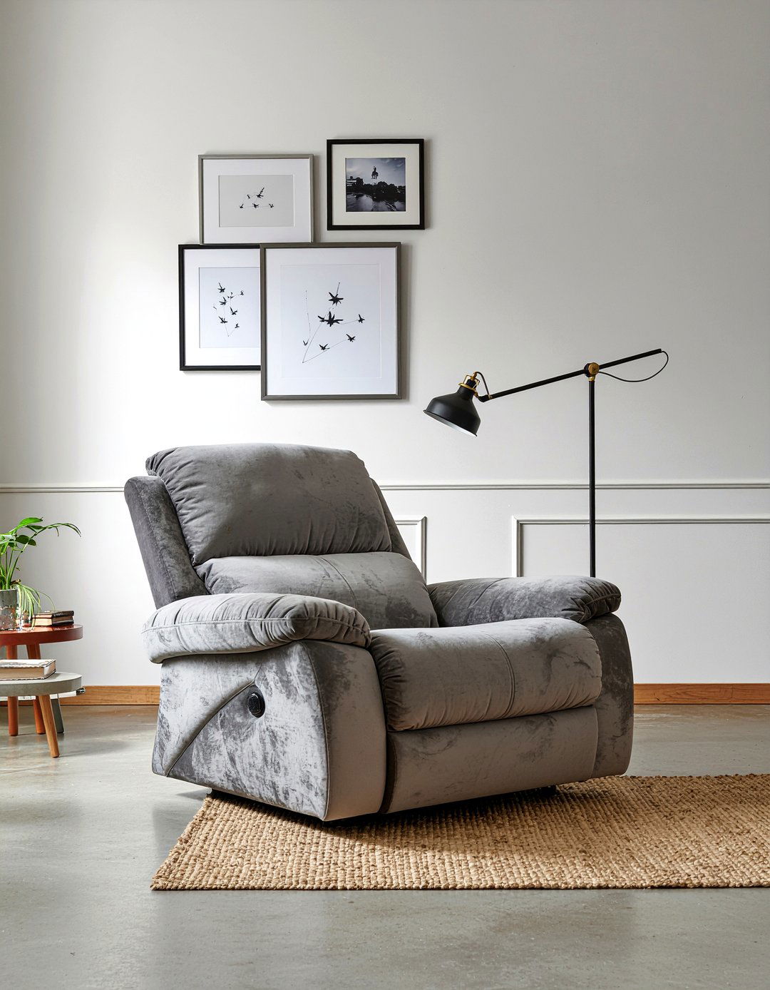 Gray Suede Recliner - 30 suede living room ideas