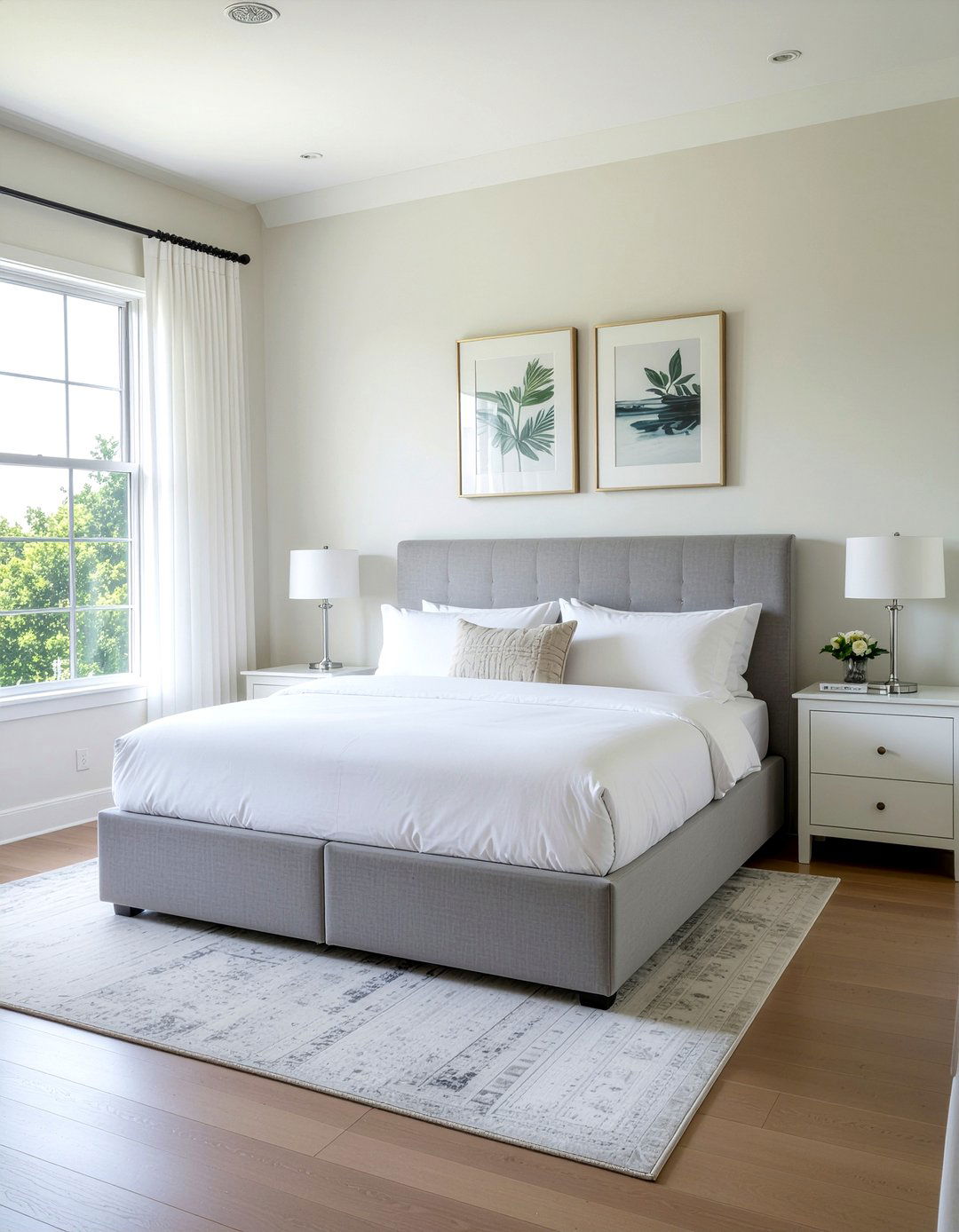 Gray Upholstered Bed Frame - 30 cool gray bedroom ideas