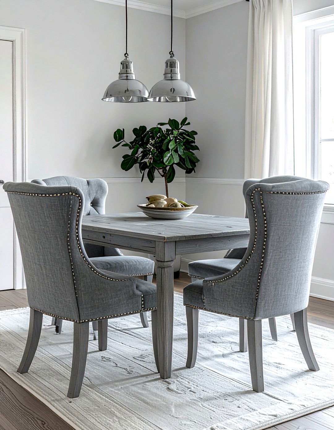 Gray Upholstered Dining Chairs - 30 wingback dining chair ideas