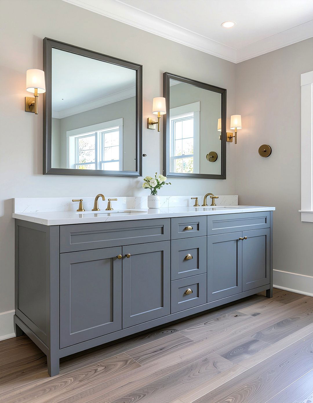 Gray Vanity Bathroom - 30 cool gray bathroom ideas