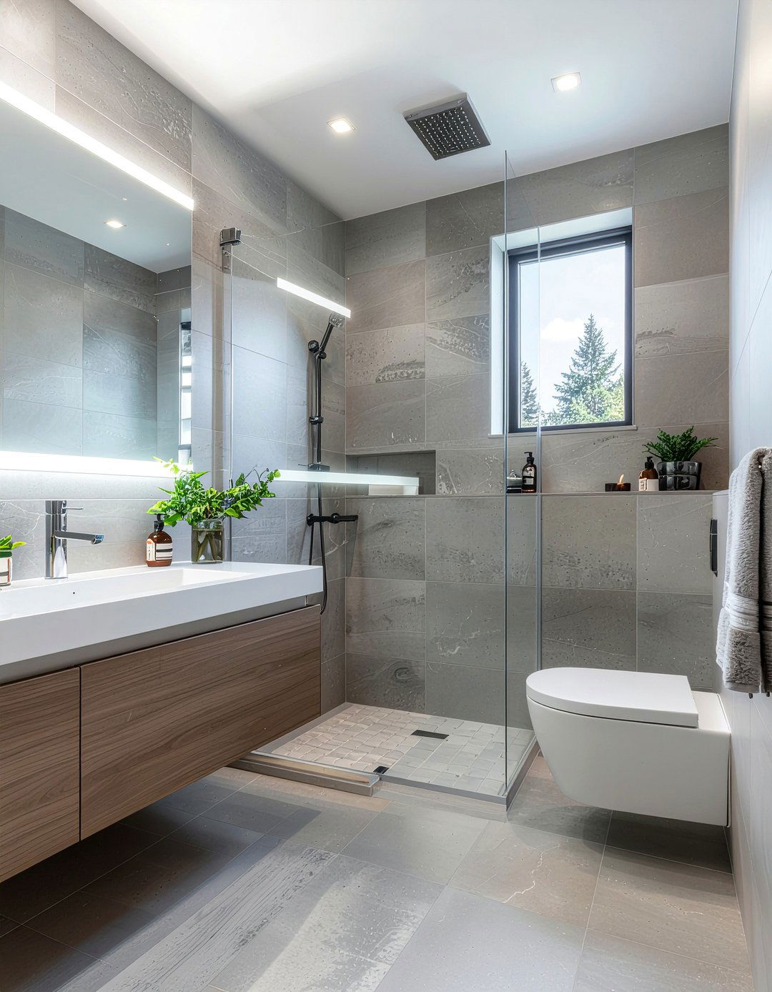 Gray Walk In Shower Bathroom - 30 cool gray bathroom ideas