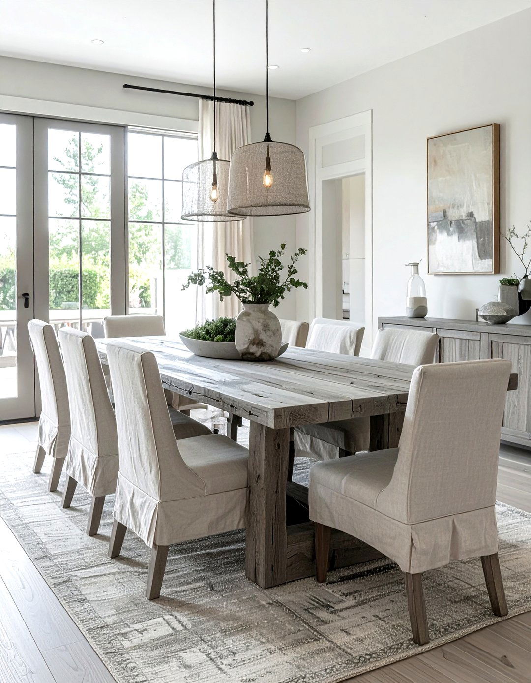 Gray Wash Dining Table - 30 large dining table ideas