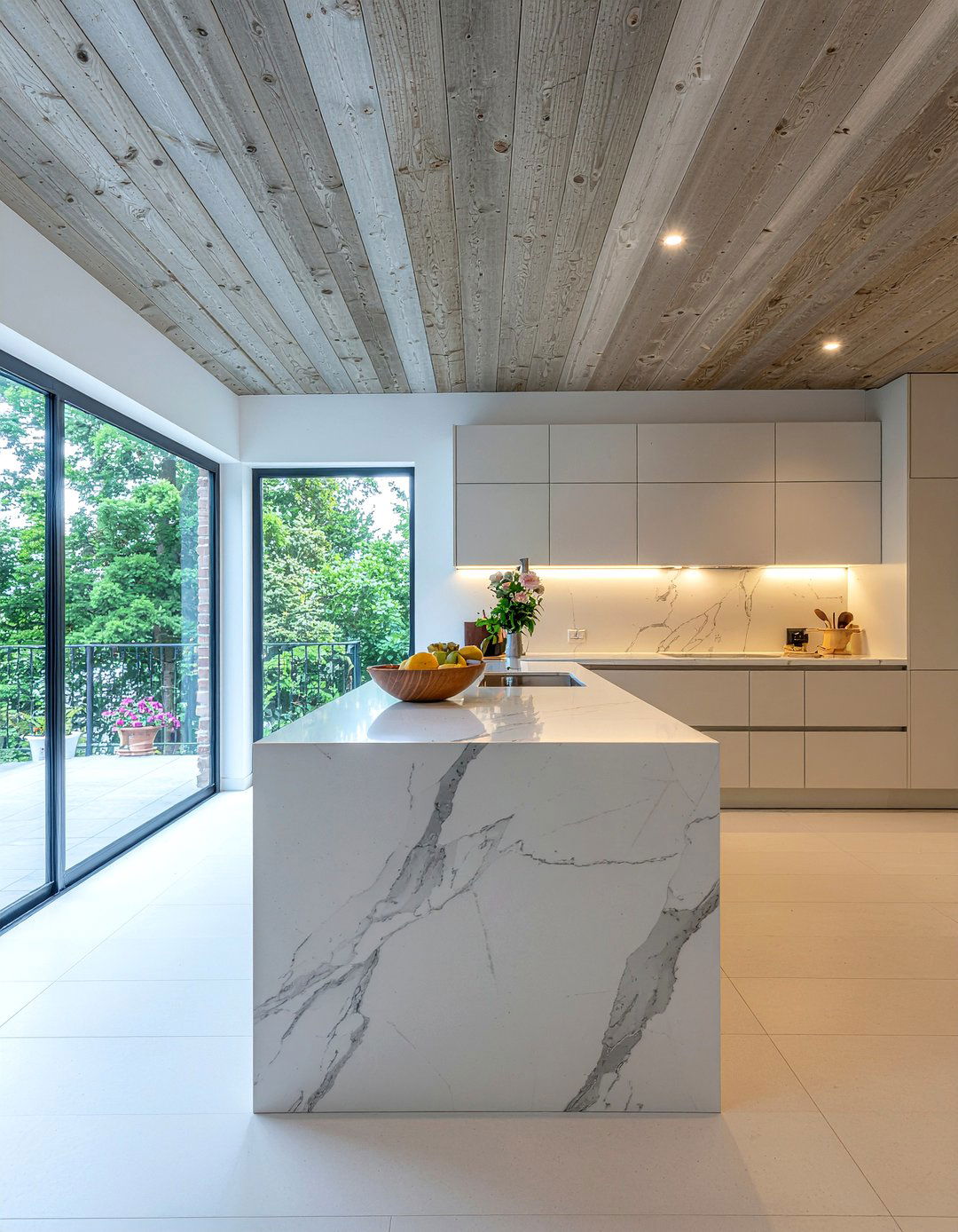 Gray Wood Ceiling Kitchen - 30 kitchen wood ceiling ideas