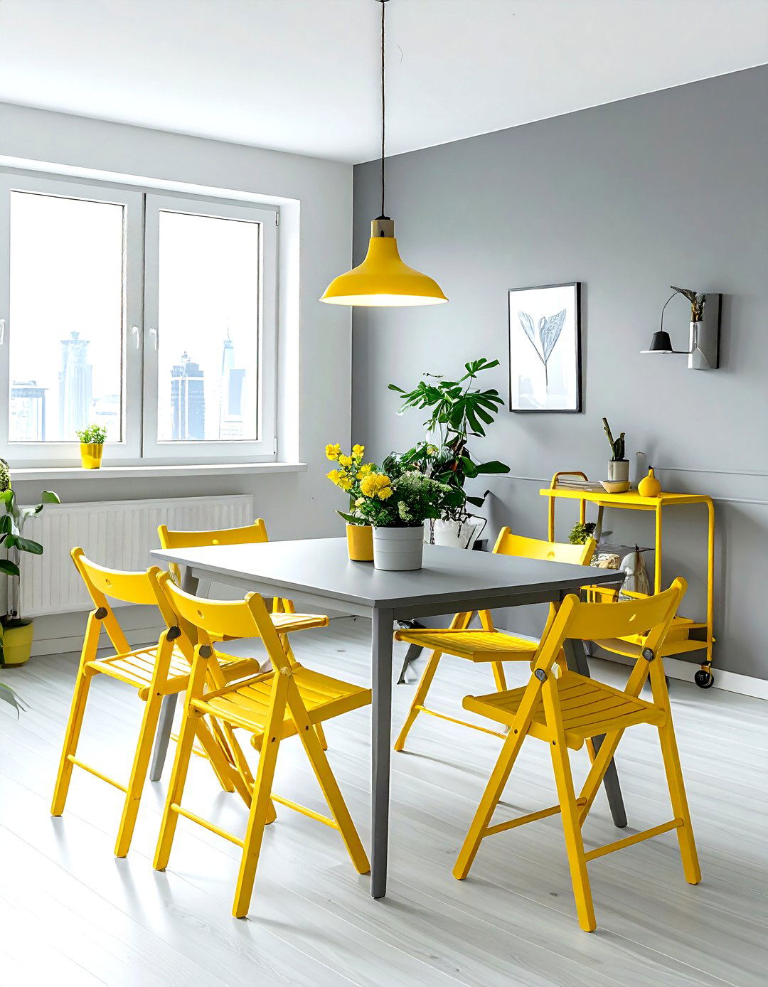 Gray Yellow Apartment Dining Room - 30 gray yellow dining room ideas