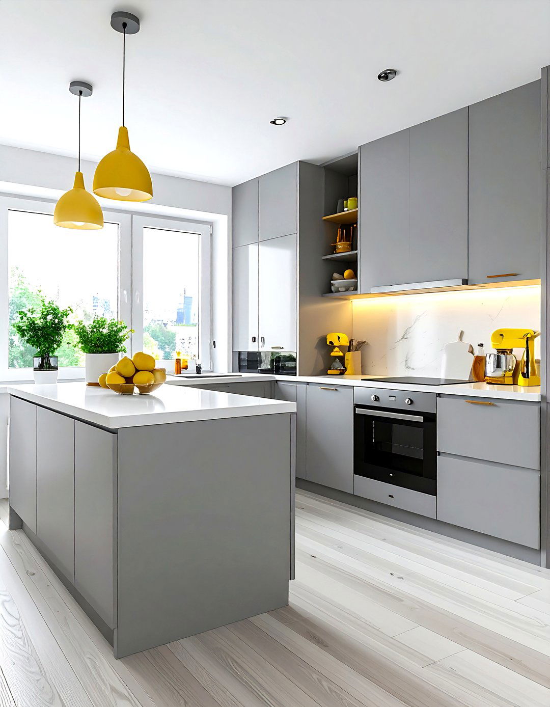 Gray Yellow Small Kitchen - 30 gray yellow kitchen ideas