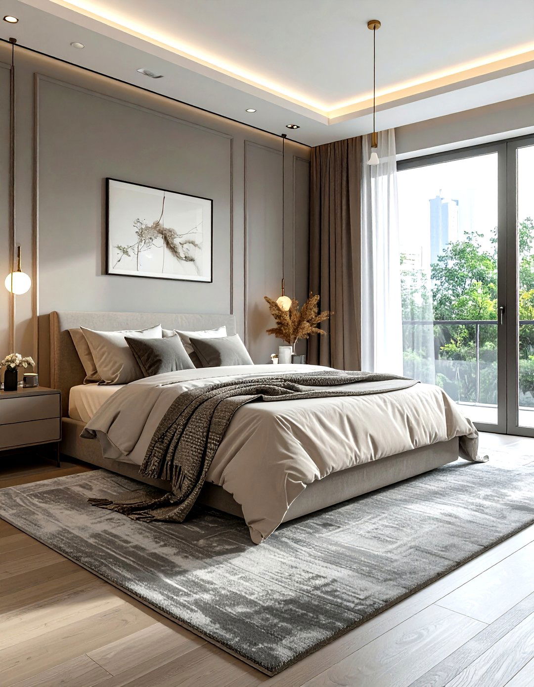 Gray and Beige Bedroom - 30 gray bedroom ideas