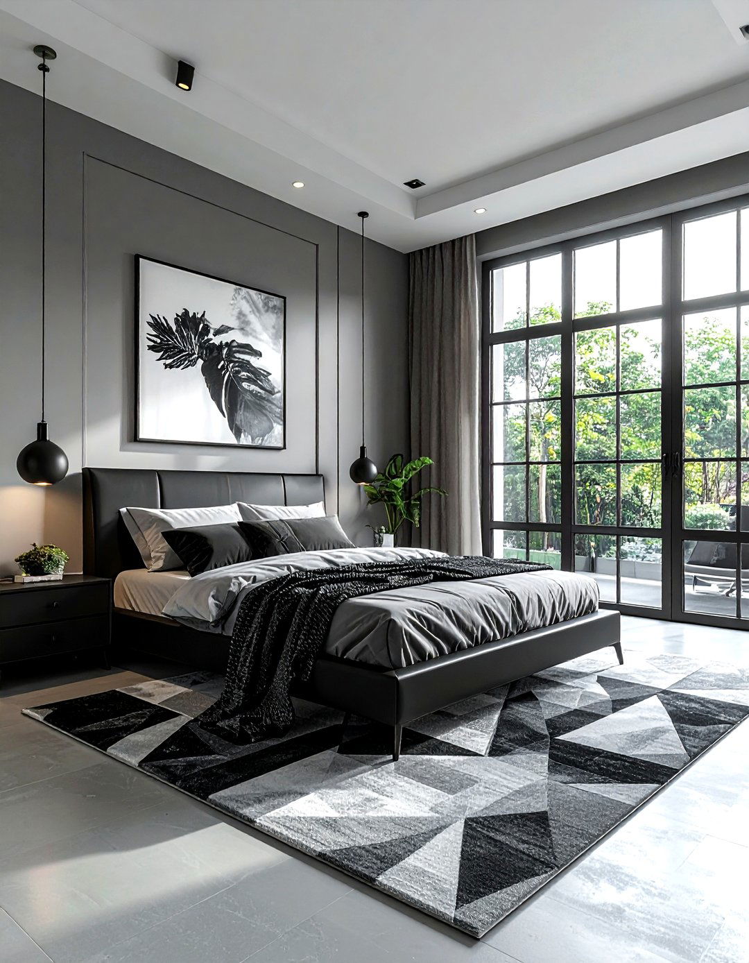 Gray and Black Bedroom - 30 modern gray bedroom ideas
