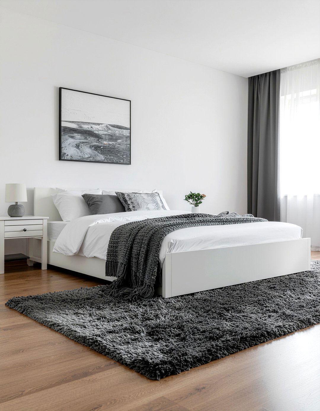 Gray and White Bedroom - 30 cool toned bedroom ideas