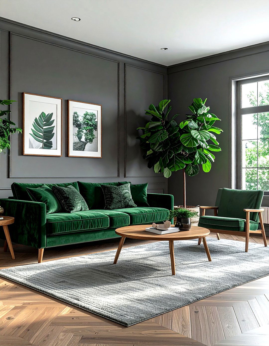 Gray and green living room - 30 modern gray living room ideas