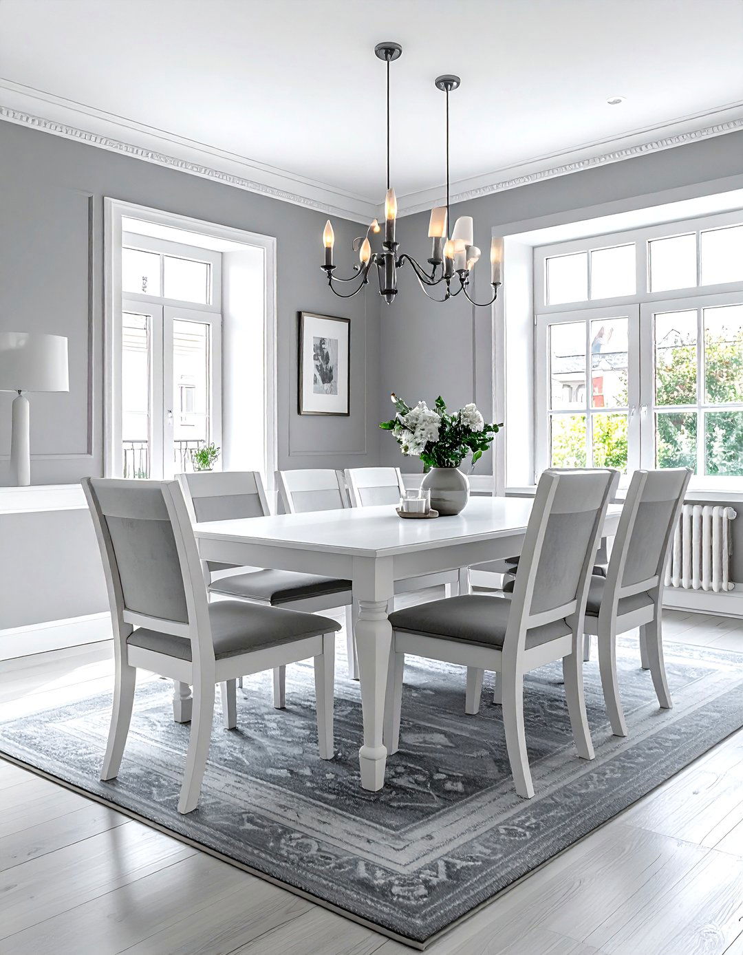 Gray and white dining room - 30 cool gray dining room ideas