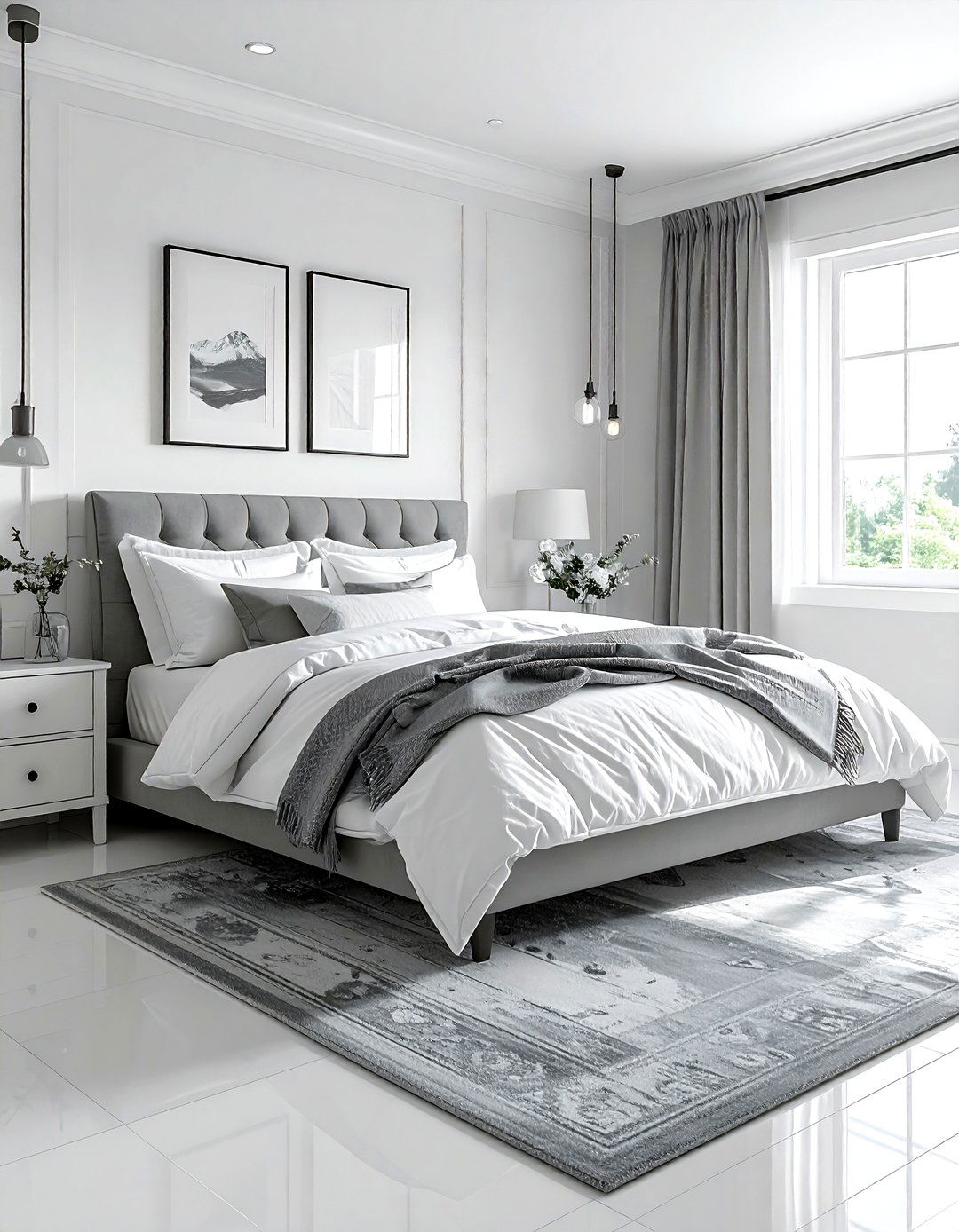 Gray and white farmhouse bedroom - 30 farmhouse gray bedroom ideas